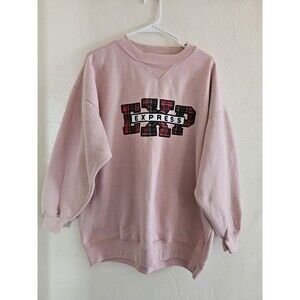 Vintage 90s Express Baggy Oversized Pink Sweater Size XS